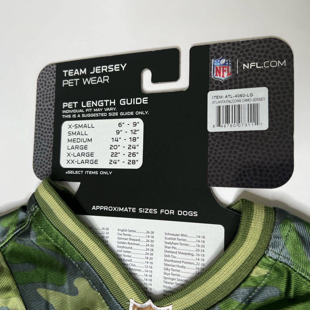 NWT NFL Atlanta Falcons Jersey - Large Dog - Picture 7 of 7